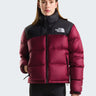 THE NORTH FACE-Giacca Retro Nuptse Squadrato da Donna Burgundy-TRYME Shop