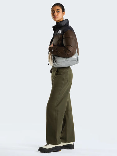 Kurze Nuptse-Short-Daunenjacke in Braun