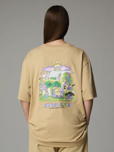 Unisex-T-Shirt Plasticfree Peaks Khaki