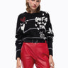 PINKO-Maglia in Lana con Ricami Punk Nero-TRYME Shop