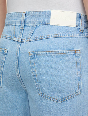 Wide Fit Jeans with Mid Rise Blue