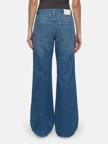 Gillan jeans met wijde pijp blauw
