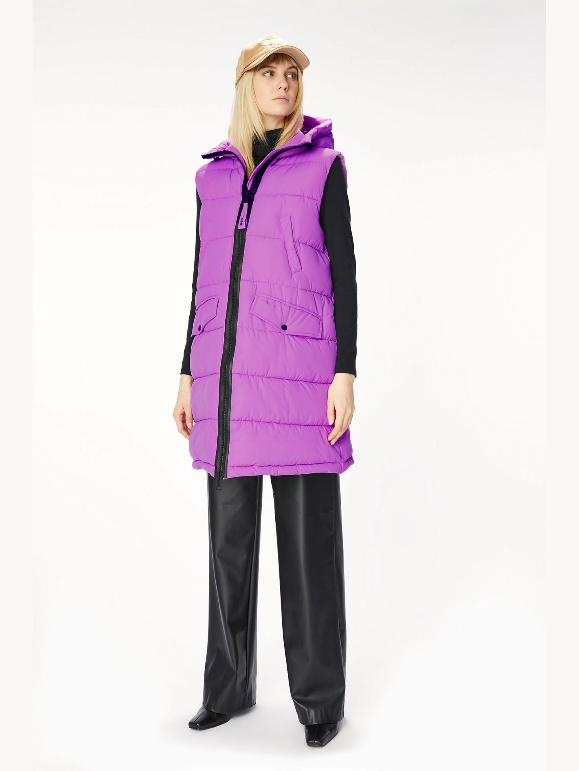 Orchidea Padded Vest with Hood