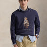 RALPH LAUREN-Felpa con Polo Bear Stampato Blu-TRYME Shop