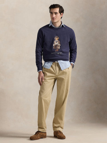 Sweatshirt mit Polo Bear Print in Blau