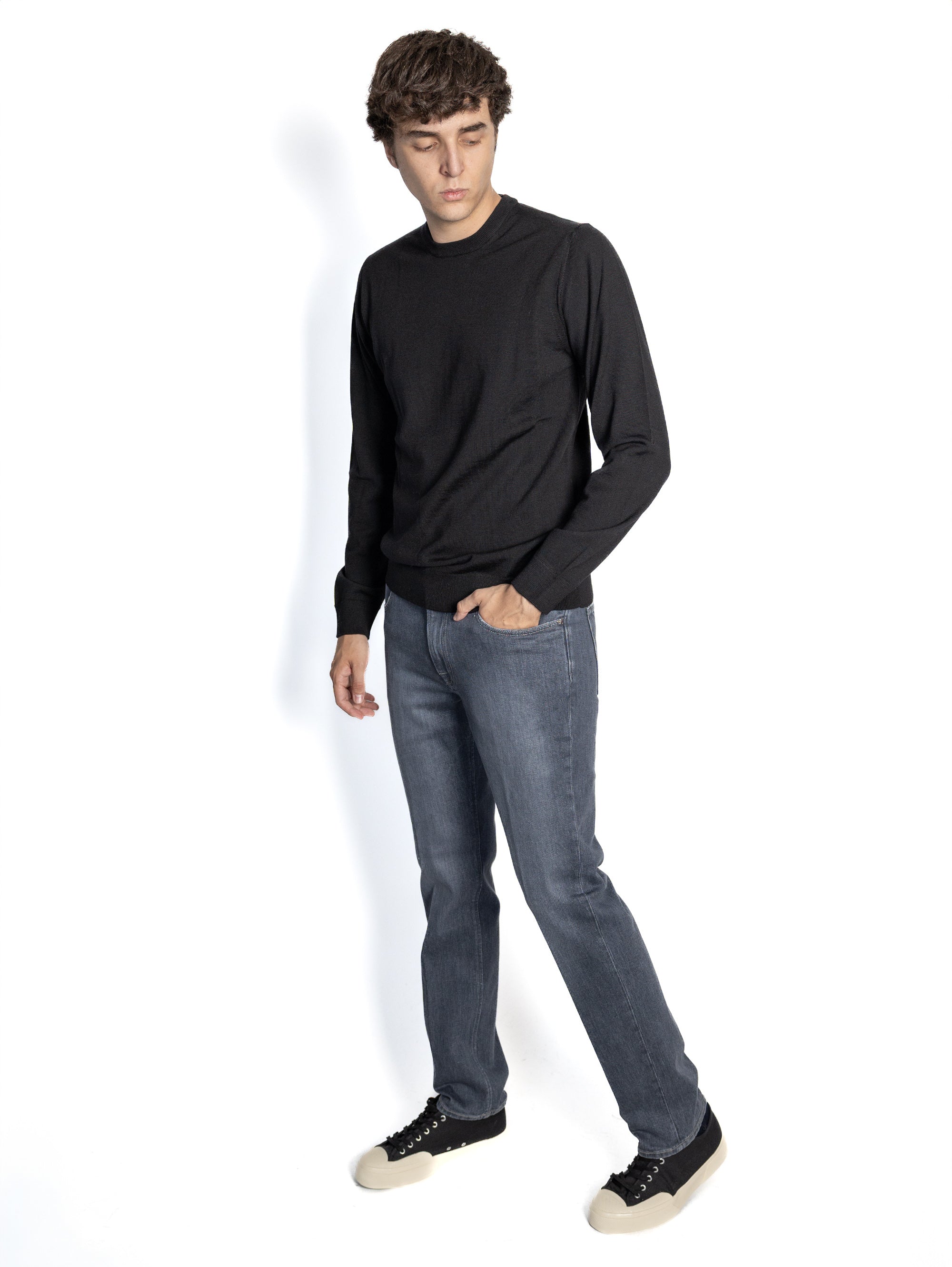 BRIGLIA 1949 Pantaloni in Denim Elasticizzato Grigio – TRYME Shop