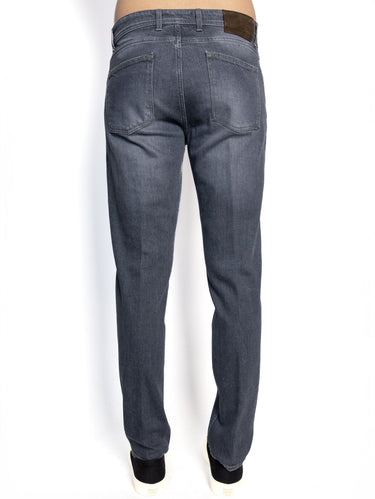 Hose aus elastischem Denim Grau