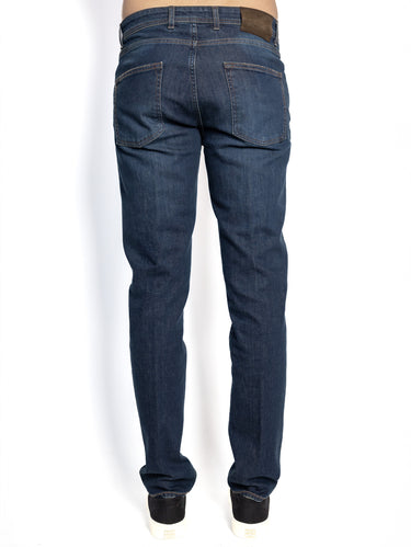 Hose aus elastischem Denim Blau