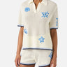 MC2 SAINT BARTH-Polo in Maglia Traforata con Patch Bianco-TRYME Shop