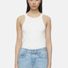 CLOSED-Top in Cotone Stretch a Coste Avorio-TRYME Shop
