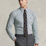 RALPH LAUREN-Camicia Sportiva Elasticizzata a Righe Verde/Bianco-TRYME Shop