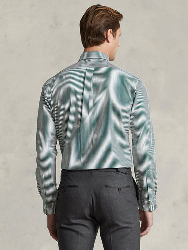 Striped Stretch Sport Shirt Green/White