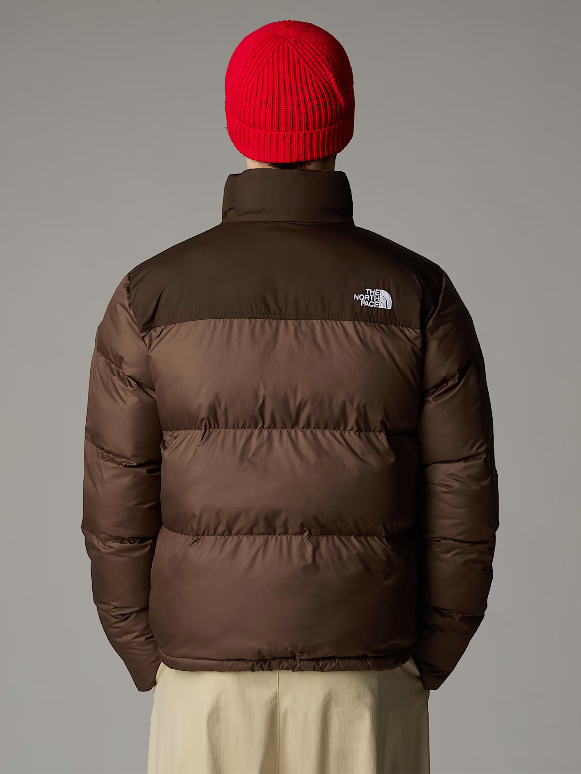 Face Nuptse Piumino Marrone North Face Smokey Brown The North