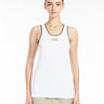 MAX MARA MM-Top a Costine con Ricamo Frontale Bianco Gesso-TRYME Shop
