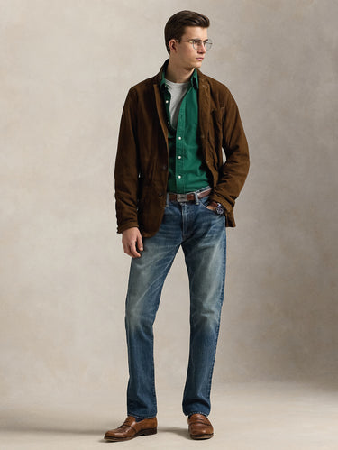 Oxford Overhemd Custom Fit Geverfd in de Massa Groen