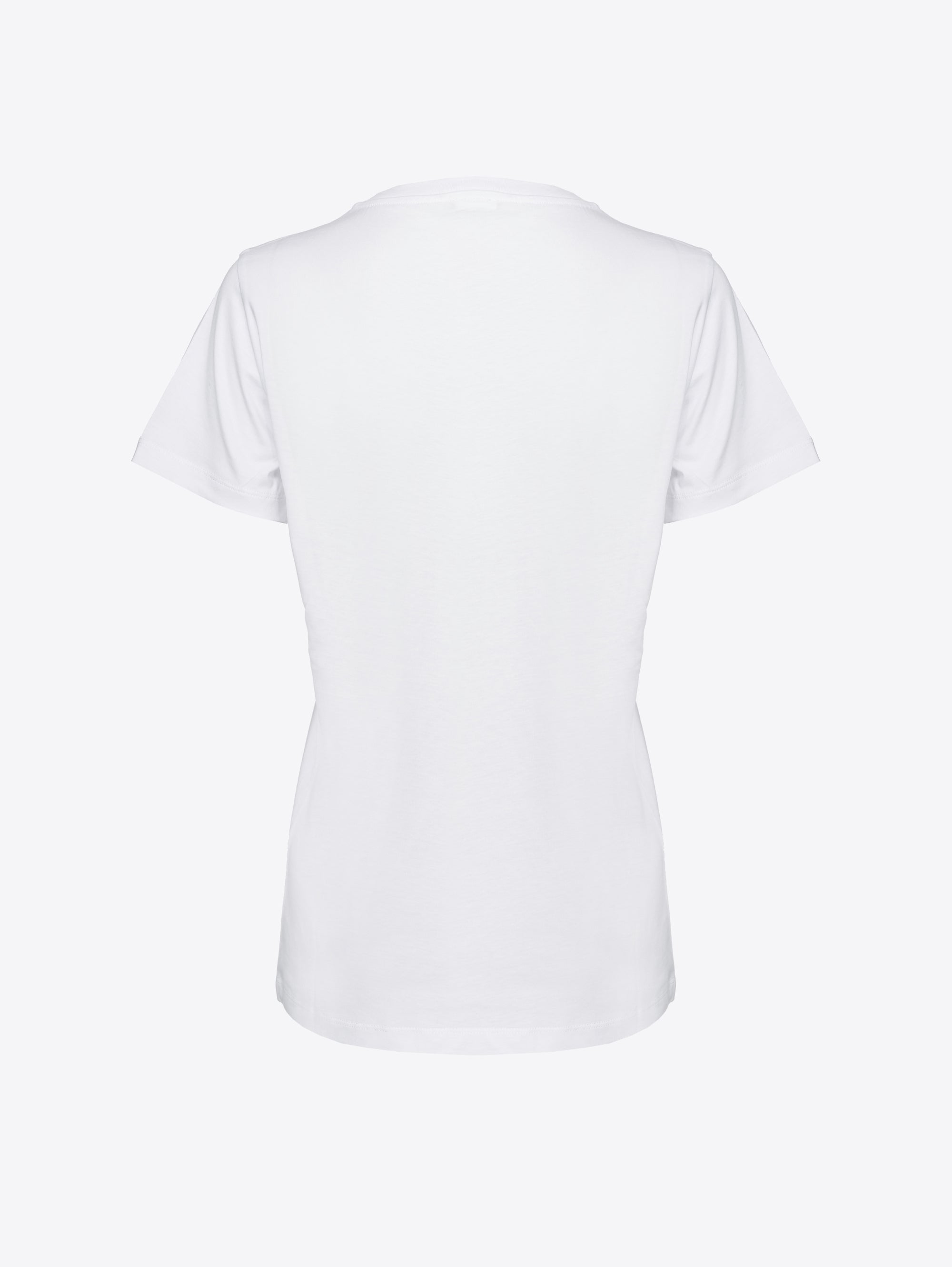 T-shirt con Logo Ricamato Bianco