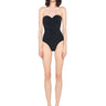 NORMA KAMALI-Body con Scollatura a Cuore Nero-TRYME Shop