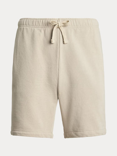 Beige Shorts aus Baumwoll-Loopback