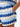 Shorts in Crochet a Righe Blu/Bianco