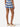 Shorts in Crochet a Righe Blu/Bianco