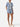 Shorts in Crochet a Righe Blu/Bianco