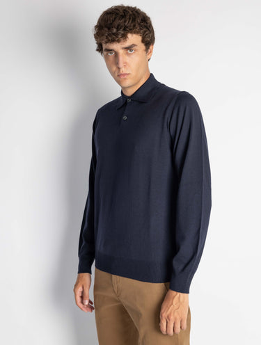 Lange Mouw Polo Blauw