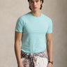 RALPH LAUREN-T-shirt Girocollo Custom Slim Fit Acqua-TRYME Shop