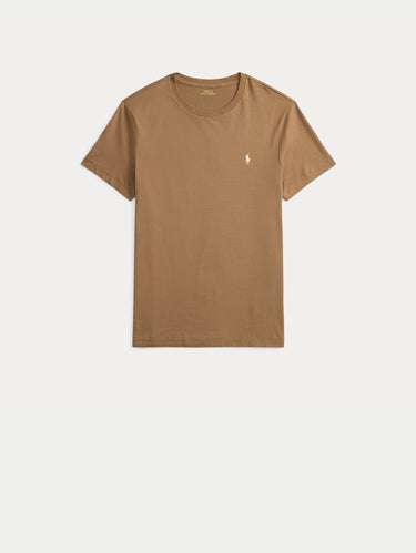 T-Shirt Rundhalsausschnitt Custom Slim Fit Braun