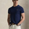 RALPH LAUREN-T-shirt Girocollo Custom Slim Fit Blu Navy-TRYME Shop