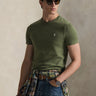RALPH LAUREN-T-shirt Girocollo Custom Slim Fit Verde-TRYME Shop