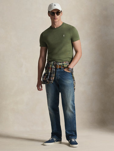 T-Shirt Rundhalsausschnitt Custom Slim Fit Grün