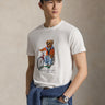 RALPH LAUREN-T-shirt Custom Slim con Polo Bear in Bici Bianco-TRYME Shop