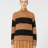 MAX MARA MM-Maglia a Righe in Misto Mohair Cammello-TRYME Shop