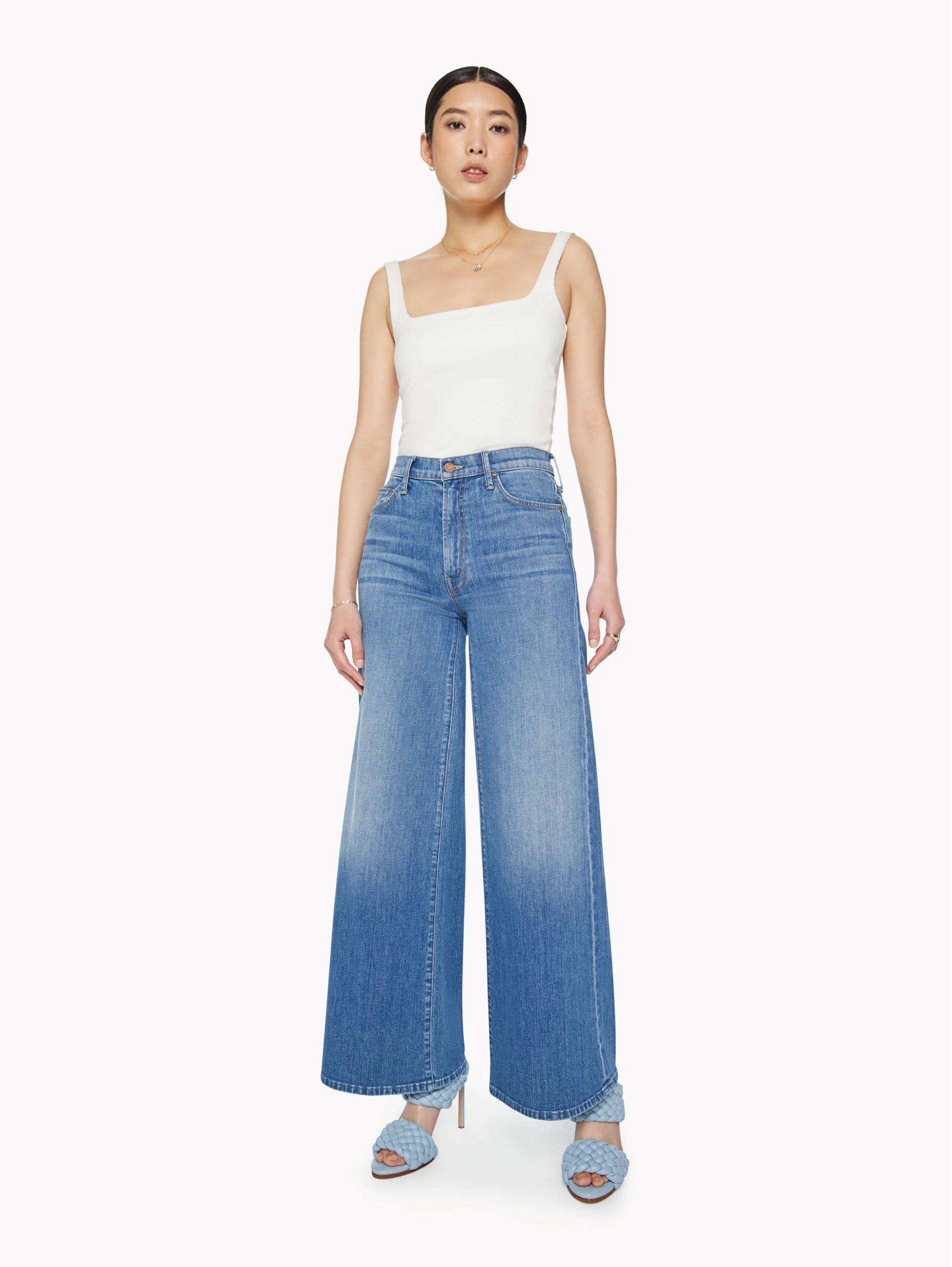 The Undercover Blue Wide Leg and High Waist Jeans