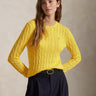 RALPH LAUREN-Maglia a Trecce in Cotone Giallo-TRYME Shop