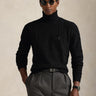 RALPH LAUREN-Maglia Collo Alto a Trecce Nero-TRYME Shop