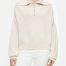 CLOSED-Maglione Corto con Mezza Zip Beige-TRYME Shop