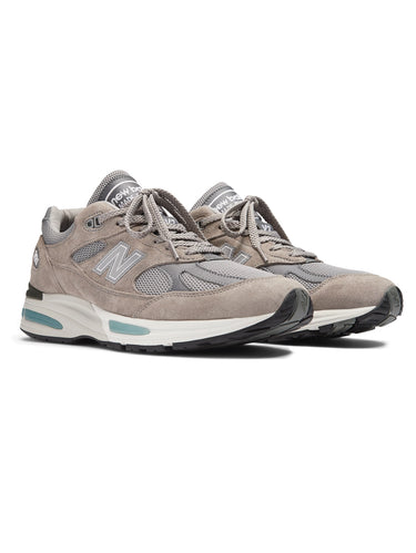 Retro-Sneaker 991v2 Made in UK Grau