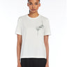 MAX MARA MM-T-shirt Girocollo con Stampa sul Davanti Uta Bianco-TRYME Shop