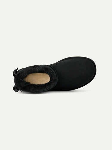 Ultra-Mini-Stiefel Bailey Bow mit Schleife, Schwarz