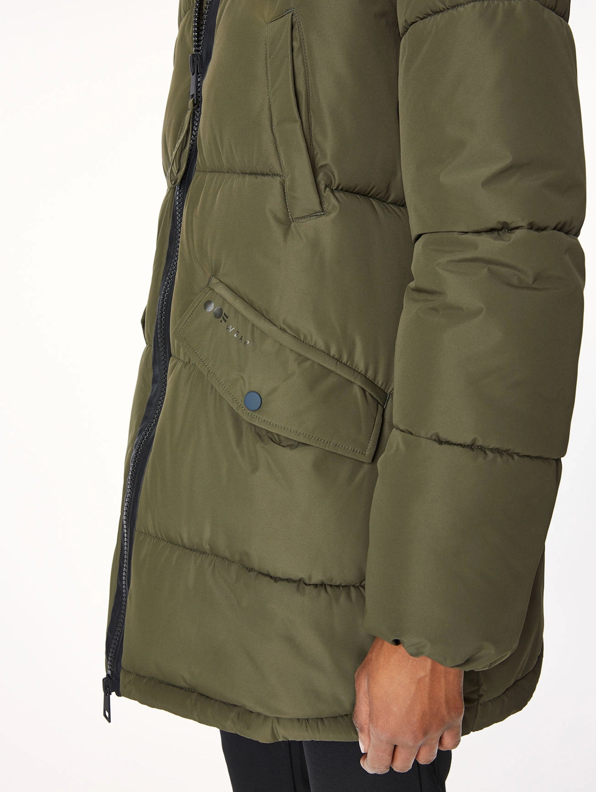 Nylon Jacket with Green Hood