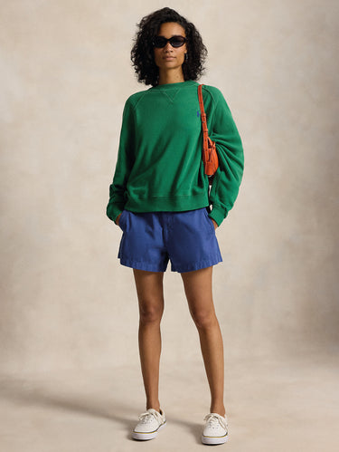 Oversize Rundhalsausschnitt Sweatshirt Grün