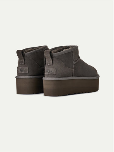Enkellaarsjes met plateau Ultra Mini Platform Cement