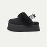 UGG-Ciabatte con Elastico in Montone Nero-TRYME Shop