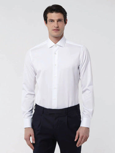 Camicia No Stiro in Cotone Bianco
