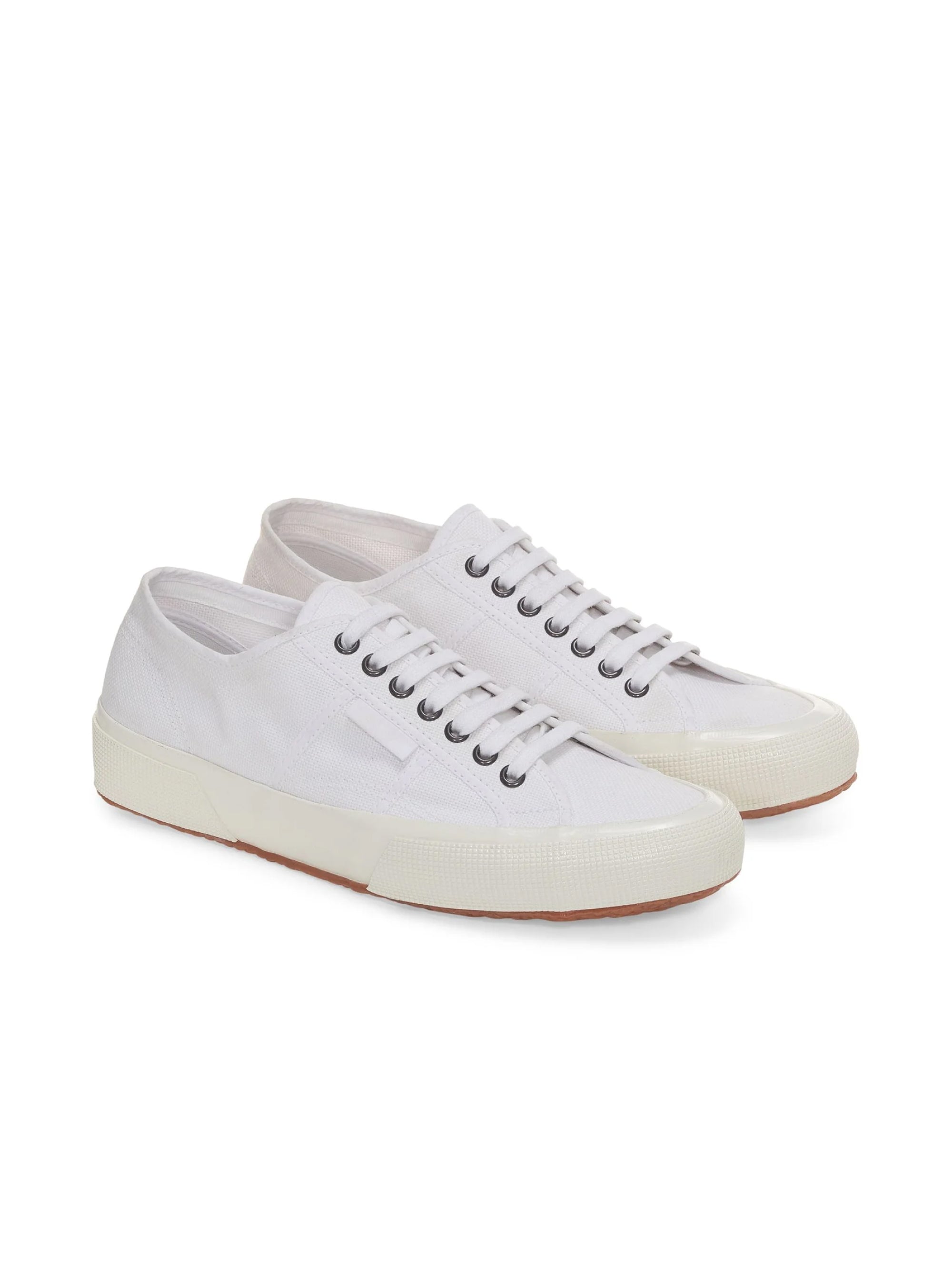 Sneakers Basse Archivio in Cotone Bianco