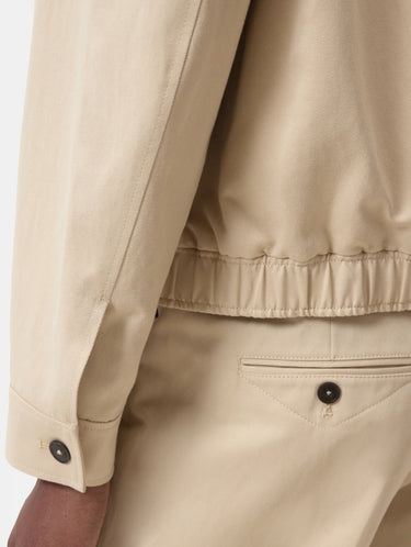 Worker-Jacke aus Baumwolle und Leinen Beige