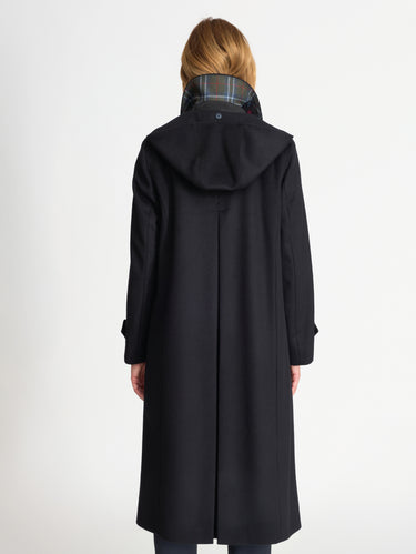 Cappotto in Loden con Cappuccio Zirl Blu