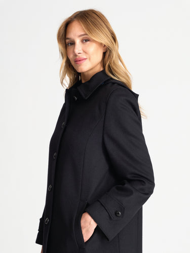 Cappotto in Loden con Cappuccio Zirl Blu
