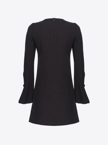 Midikleid mit Kelchärmeln Schwarz
